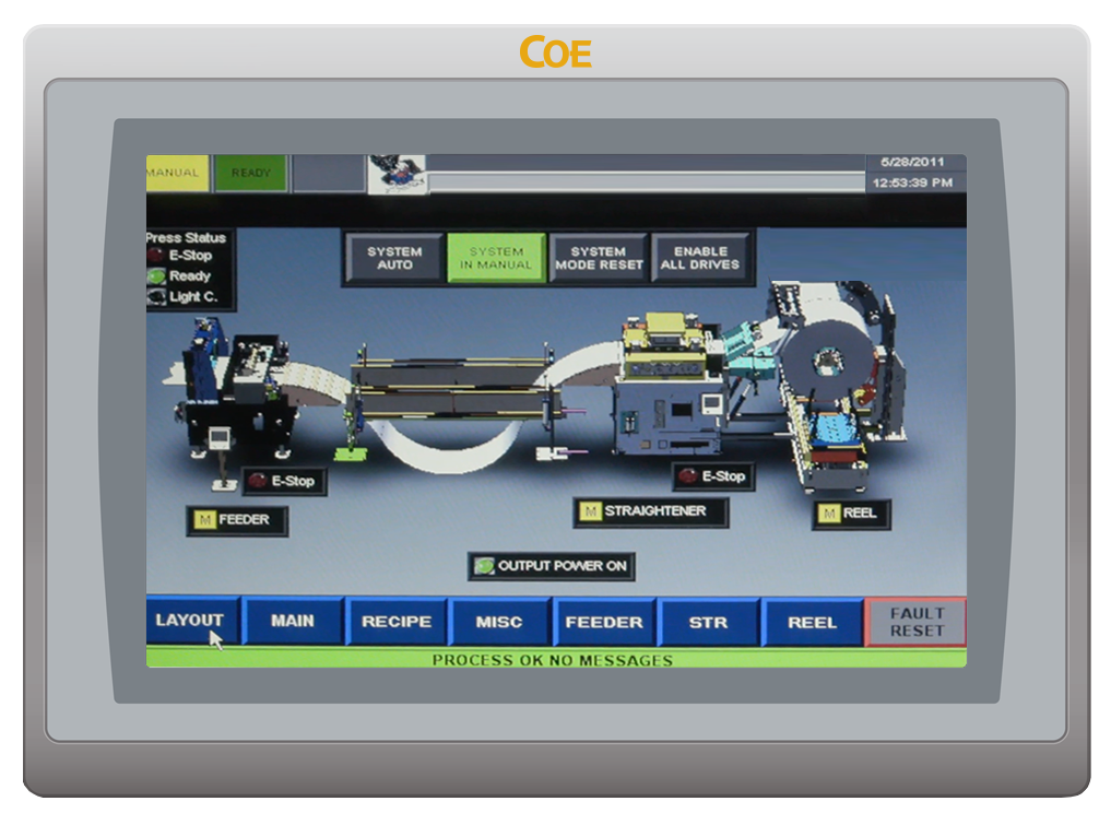coil feed plc controller