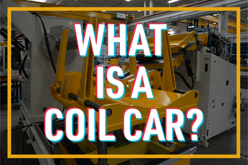 A darkened image of industrial machinery with a white title "What is a coil car?"