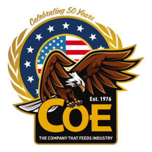 COE 50 Year Eagle Emblem Full Color COE Press Equipment Celebrating 50 Years
